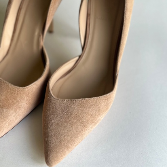 J. Crew Cream Suede Leather Point Toe Pumps size 9.5 - Picture 8 of 14